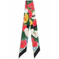 Dolce & Gabbana Lenço de seda com estampa - Vermelho