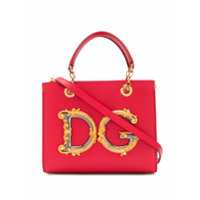 Dolce & Gabbana logo-plaque tote bag - Vermelho