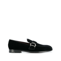 Dolce & Gabbana Mocassim de veludo com fivela - Preto