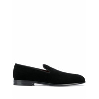 Dolce & Gabbana Mocassim de veludo com solado de couro - Preto