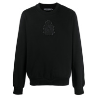 Dolce & Gabbana Moletom com patch de logo - Preto