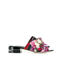 Dolce & Gabbana Mule com estampa de flor - Roxo