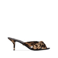 Dolce & Gabbana Mule com estampa de leopardo e salto 65mm - Marrom
