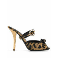 Dolce & Gabbana Mule com fivela e estampa de leopardo - Neutro