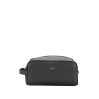 Dolce & Gabbana Necessaire com placa de logo - Preto