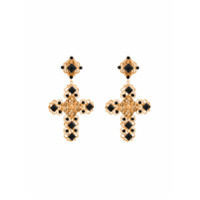 Dolce & Gabbana Par de brincos com aplicação de cristais - Dourado