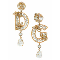 Dolce & Gabbana Par de brincos com logo - Dourado