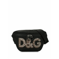 Dolce & Gabbana Pochete animal print com logo - Preto