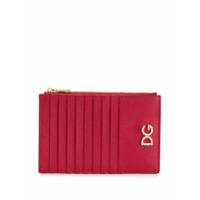 Dolce & Gabbana Porta-cartões com logo e cristal - Vermelho