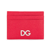 Dolce & Gabbana Porta-cartões de couro com logo - Vermelho