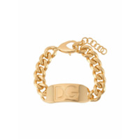 Dolce & Gabbana Pulseira de corrente com logo gravado - Dourado