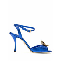 Dolce & Gabbana Sandália com abertura frontal e aplicação - Azul