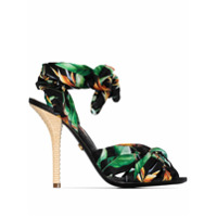 Dolce & Gabbana Sandália com estampa de selva e salto 105mm - Verde