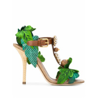 Dolce & Gabbana Sandália Keira com aplicações - Verde