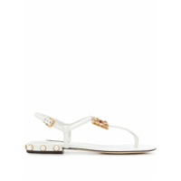 Dolce & Gabbana Sandália rasteira com logo - Branco