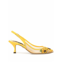 Dolce & Gabbana Sapato com bordado de girassol - Amarelo