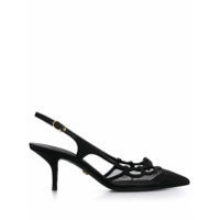 Dolce & Gabbana Sapato com fechamento no tornozelo e detalhe de mesh - Preto