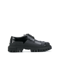 Dolce & Gabbana Sapato de cadarço com detalhe de borracha - Preto