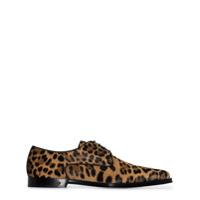 Dolce & Gabbana Sapato derby com estampa de leopardo Millenials - Marrom