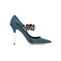 Dolce & Gabbana Sapato envernizado com aplicações - Azul