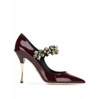 Dolce & Gabbana Sapato envernizado com aplicações - Vermelho