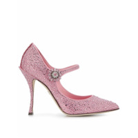 Dolce & Gabbana Sapato Mary Jane Lori de couro - Rosa