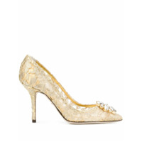 Dolce & Gabbana Scarpin 'Bellucci' com renda - Dourado