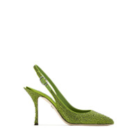 Dolce & Gabbana Scarpin sling back com aplicações - Verde