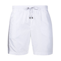 Dolce & Gabbana Shorts de natação detalhe de listras contrastantes - Branco