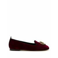 Dolce & Gabbana Slipper Devotion de veludo - Vermelho