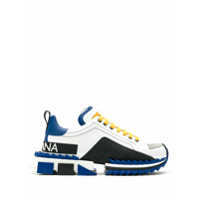 Dolce & Gabbana Tênis colorblock solado alto - Branco