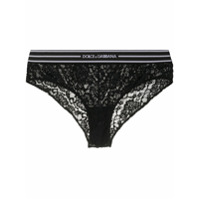 Dolce & Gabbana Underwear Calcinha com renda floral - Preto