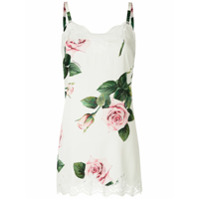 Dolce & Gabbana Underwear Camisola de seda estampada - Branco