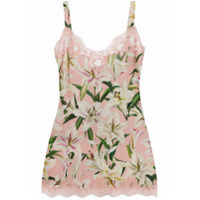 Dolce & Gabbana Underwear Slip dress com estampa floral - Rosa