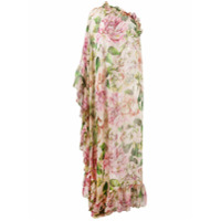 Dolce & Gabbana Vestido de seda com estampa de rosas - Neutro