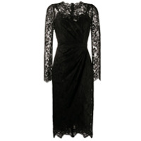 Dolce & Gabbana Vestido slim com renda - Preto