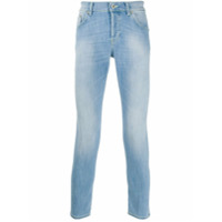 Dondup Calça jeans cintura média com efeito desbotado - Azul