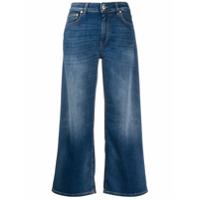 Dondup Calça jeans cropped cintura alta Avenue - Azul
