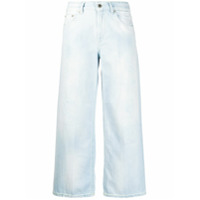 Dondup Calça jeans cropped cintura alta - Azul