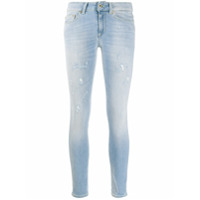 Dondup Calça jeans cropped com efeito destroyed - Azul