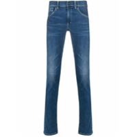 Dondup Calça jeans slim cintura média - Azul