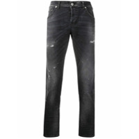 Dondup Calça jeans slim Mius cintura média - Preto