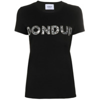 Dondup Camiseta decote careca com aplicação de logo - Preto