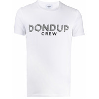 Dondup Camiseta decote careca com estampa de logo - Branco