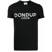 Dondup Camiseta decote careca com estampa de logo - Preto