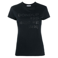 Dondup Camiseta decote careca com estampa gráfica - Preto