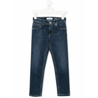 Dondup Kids Calça jeans reta George cintura média - Preto