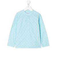 Dondup Kids Camisa com estampa contrastante - Azul
