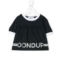 Dondup Kids Camiseta com estampa de logo - Azul