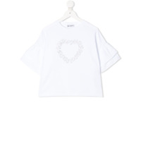 Dondup Kids Camiseta com logo de coração - Branco
